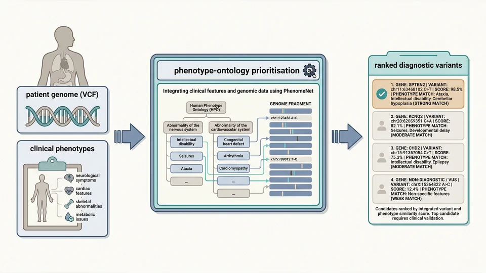 Improvement of genetic variant prioritization technology — research illustration